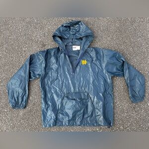 Vintage 80’s Notre Dame Fighting Irish Windbreaker Anorak Pullover Jacket